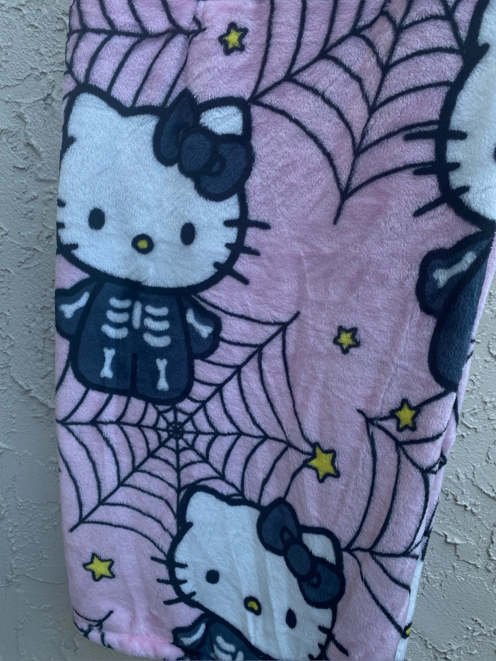 Sanrio Hello Kitty Halloween Blanket Skeleton Spider Web Plush Throw
